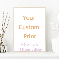 Wall Art with Your Photo Painting Decoration Picture for Living Room Personalized Gift Custom Poster Any Size Print