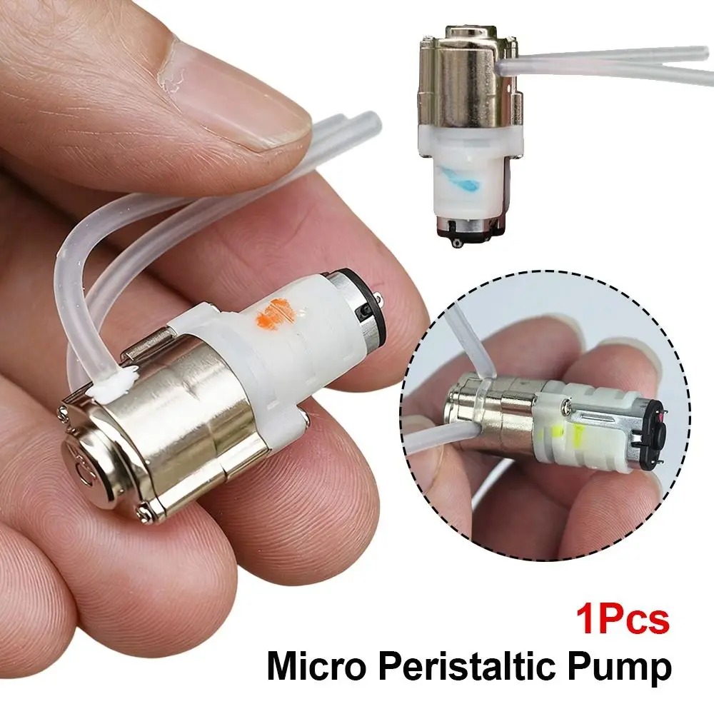 1Pcs DC3V 3.7V Micro Peristaltic Pump M20 Motor 10mm Planetary Gear Mini Dosing Pump Metal Pump Body Self Priming Metering Pump