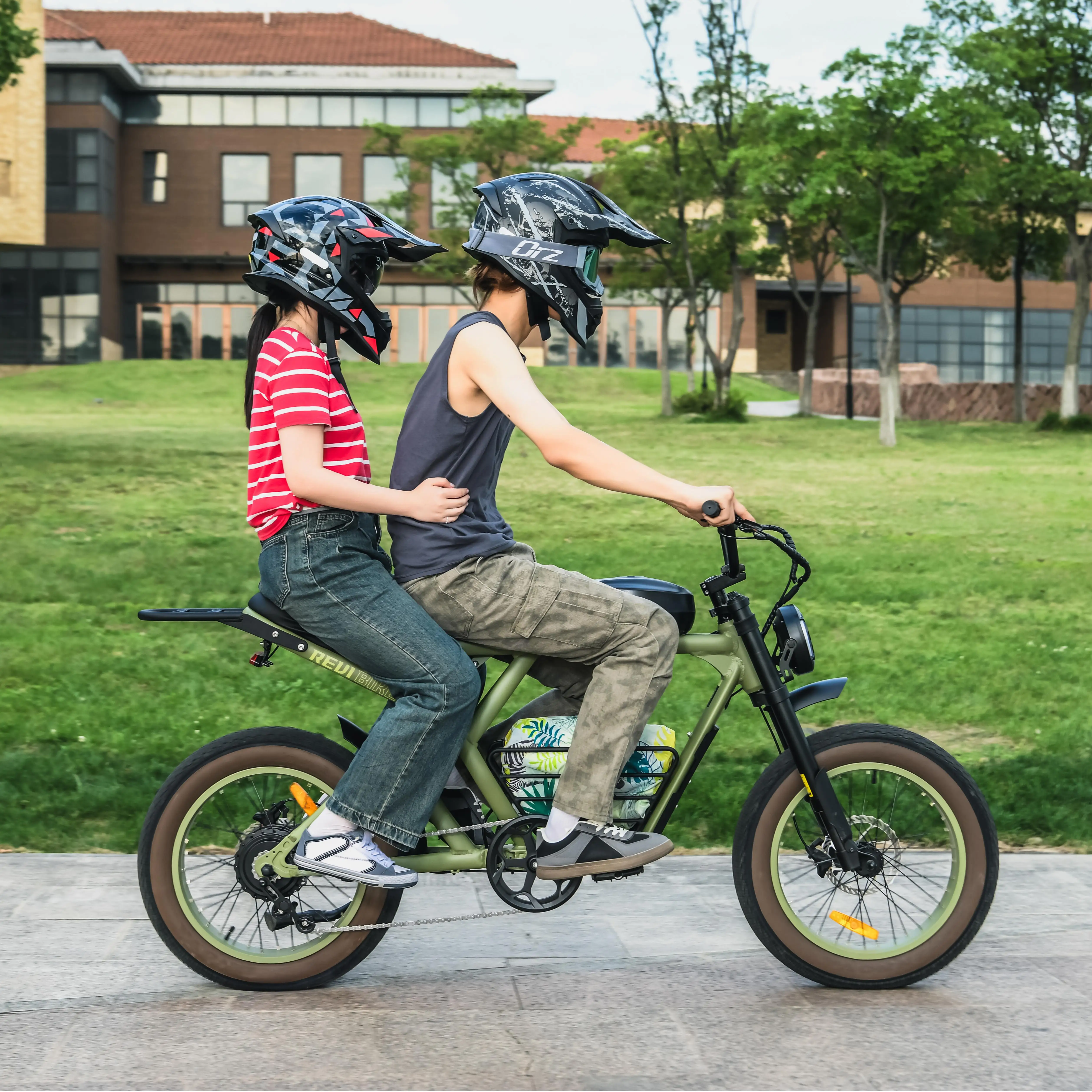 

Clrak Shock Absorbing E-MTB for Off Road Riding Vintage Pedelec Long Seat for Two Turning Signal Sport Ebike for Mountain