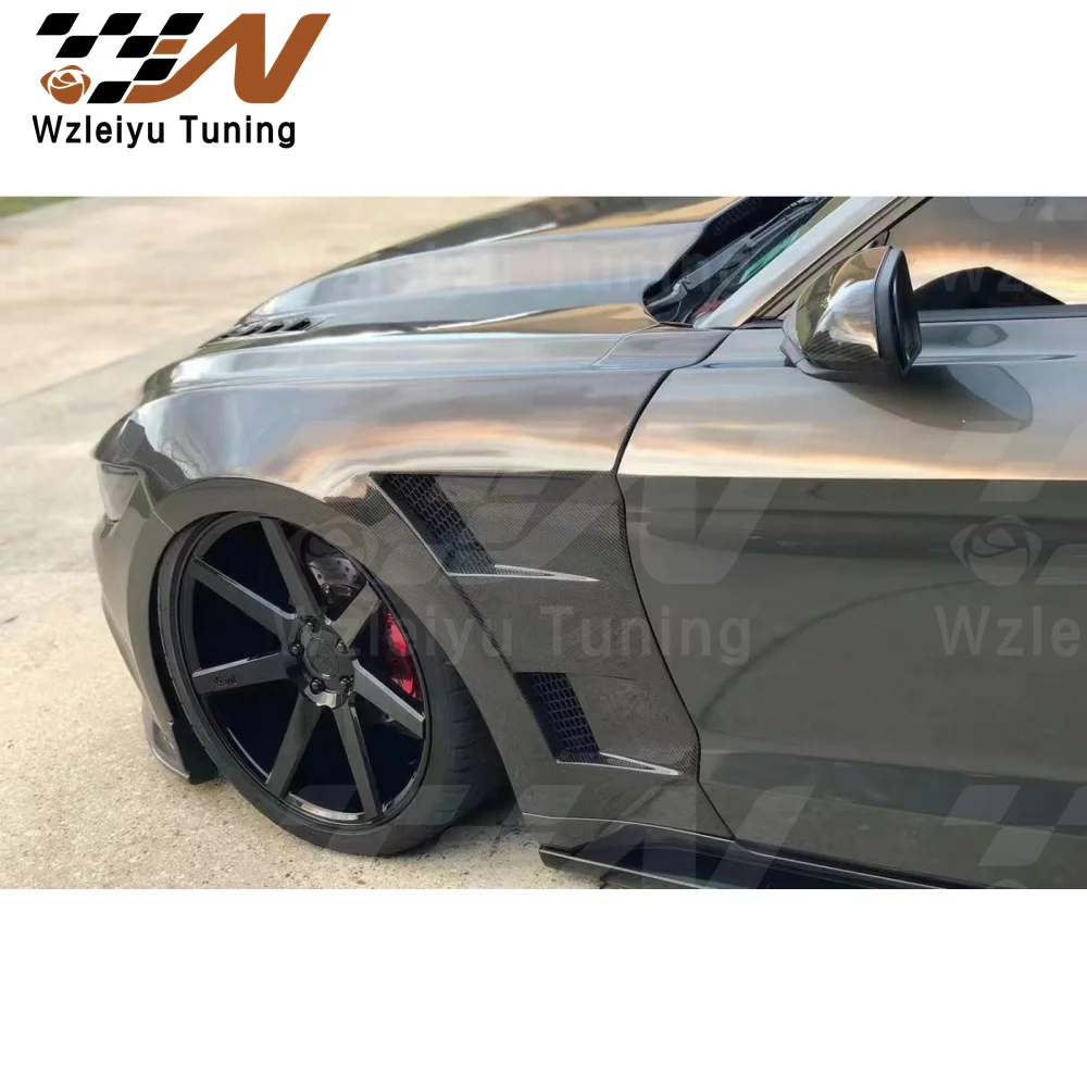 

New Style Real Carbon Fiber Front Fenders Fit For Ford Mustang 15-17 High Quality Fitment