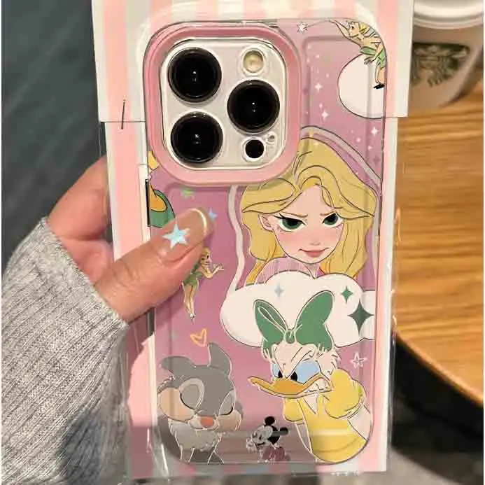 Cinderella Princess Clear Space Phone Case for Vivo Y03 Y16 Y17 Y17S Y19 Y21 Y28 Y36 Y52S Y55S Y73S Y75 Y78 Y100 4G 5G