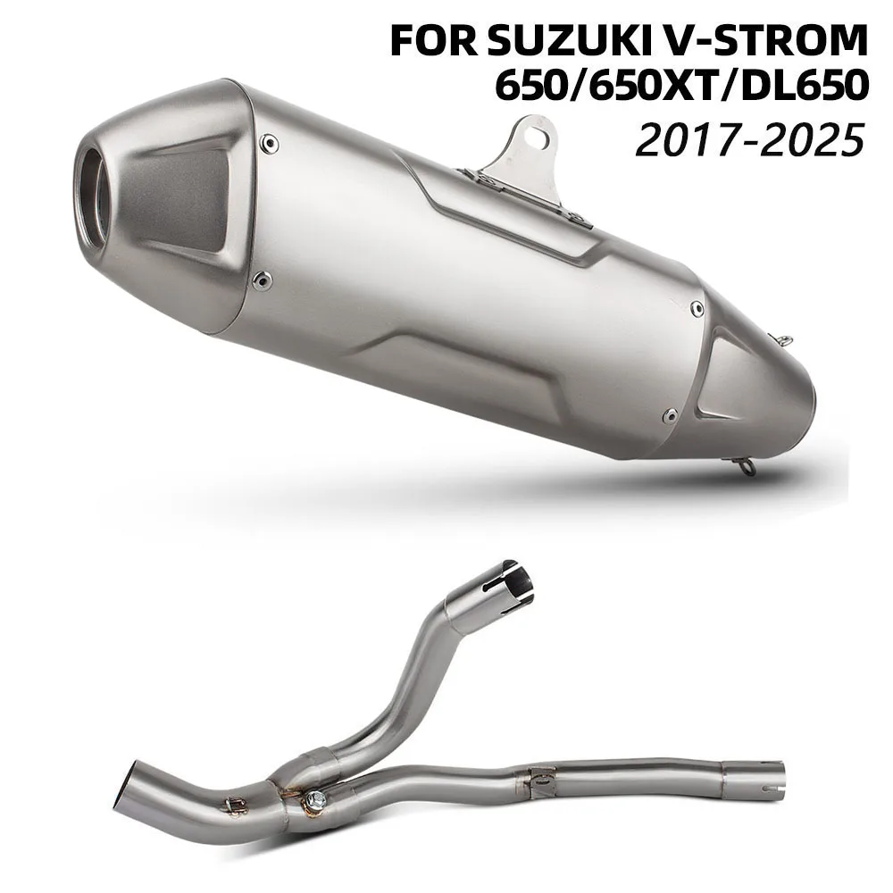 Motorcycle Exhaust Middle link pipe For Suzuki DL650 V-Strom 650/650XT 2017-2025 Motobike escape Muffler with DB Killer