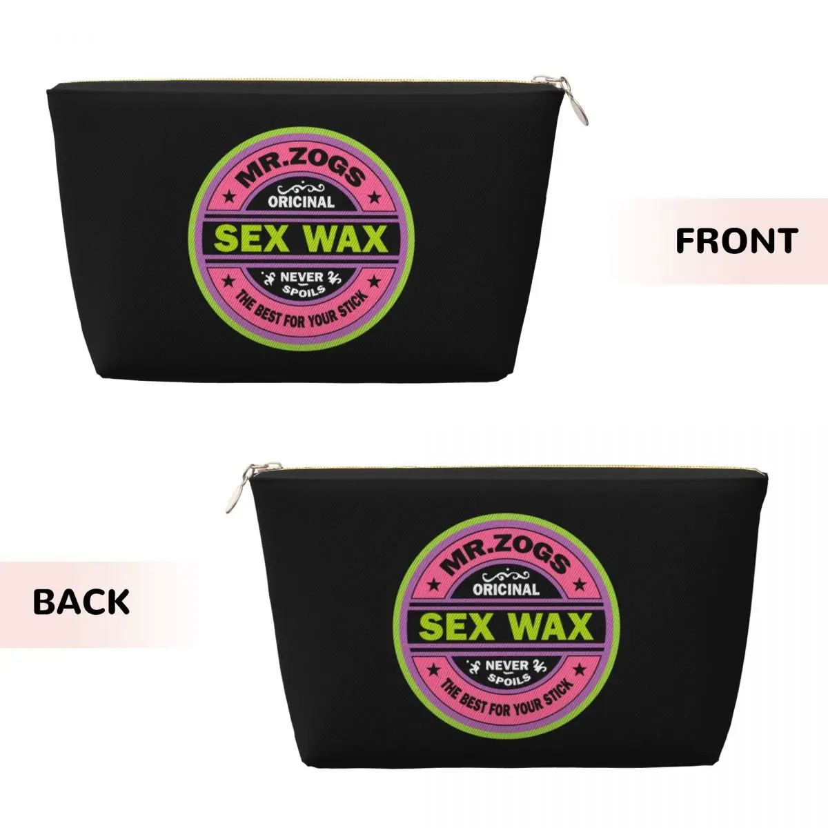 Custom Travel Mr Zogs Surfing Sex Wax Toiletry Bag Portable Makeup Cosmetic Organizer Women Beauty Storage Dopp Kit Case