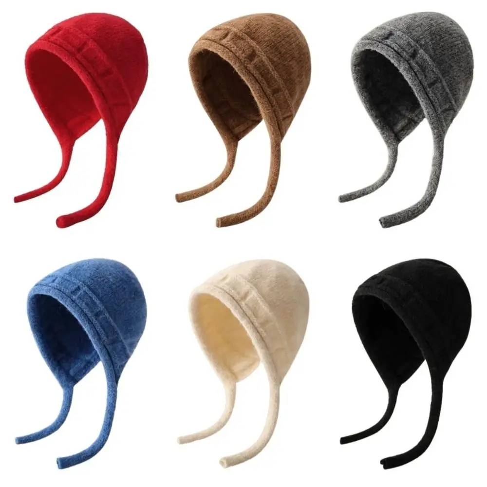 أنيق دافئ حزام متماسكة قبعة سميكة لينة الصوفية قبعة كلاسيكية ملزمة قبعة صغيرة محبوكة نزهات #1