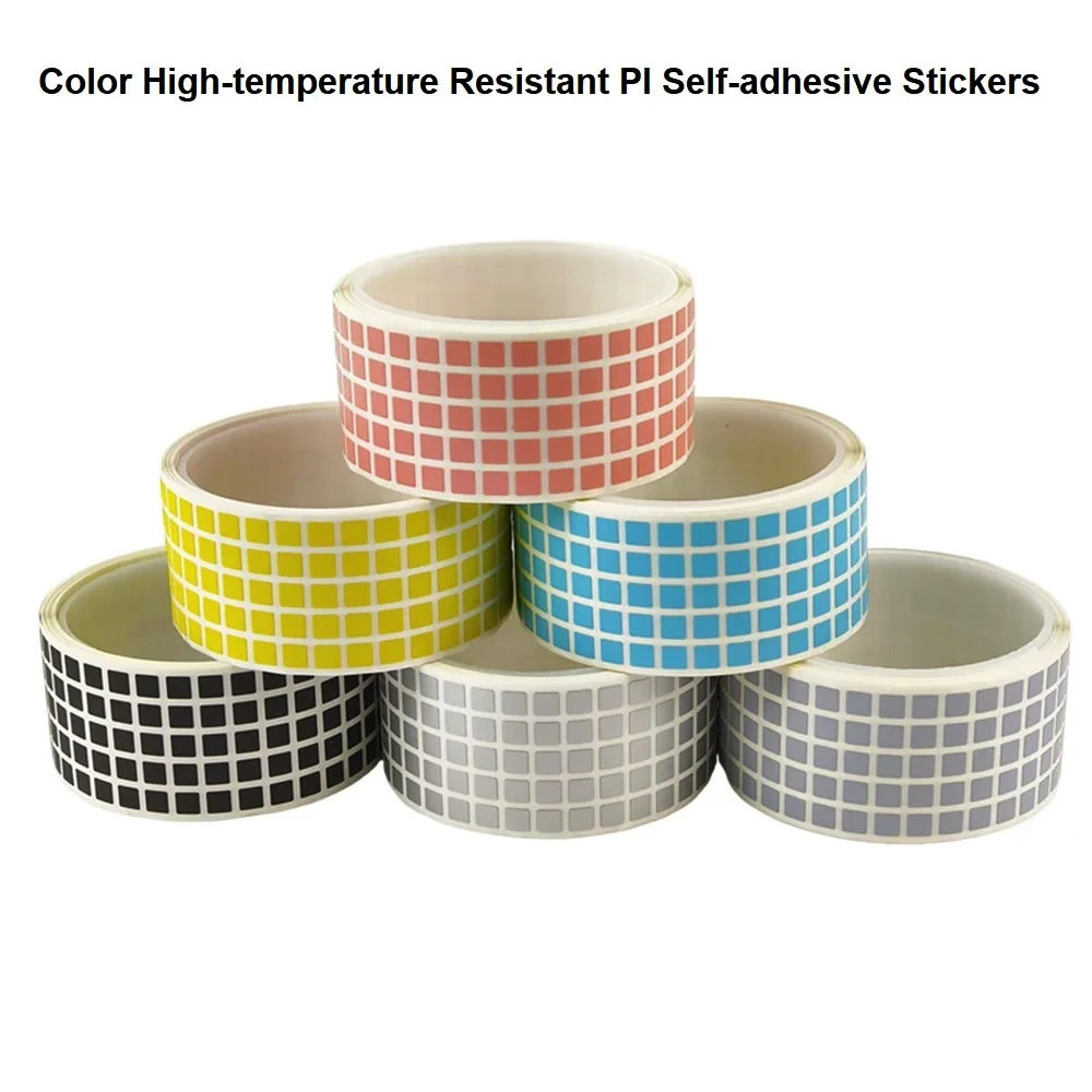 High-temperature resistant PI self-adhesive soldering furnace PCB circuit board barcode stickers anti-static SMT labels Color