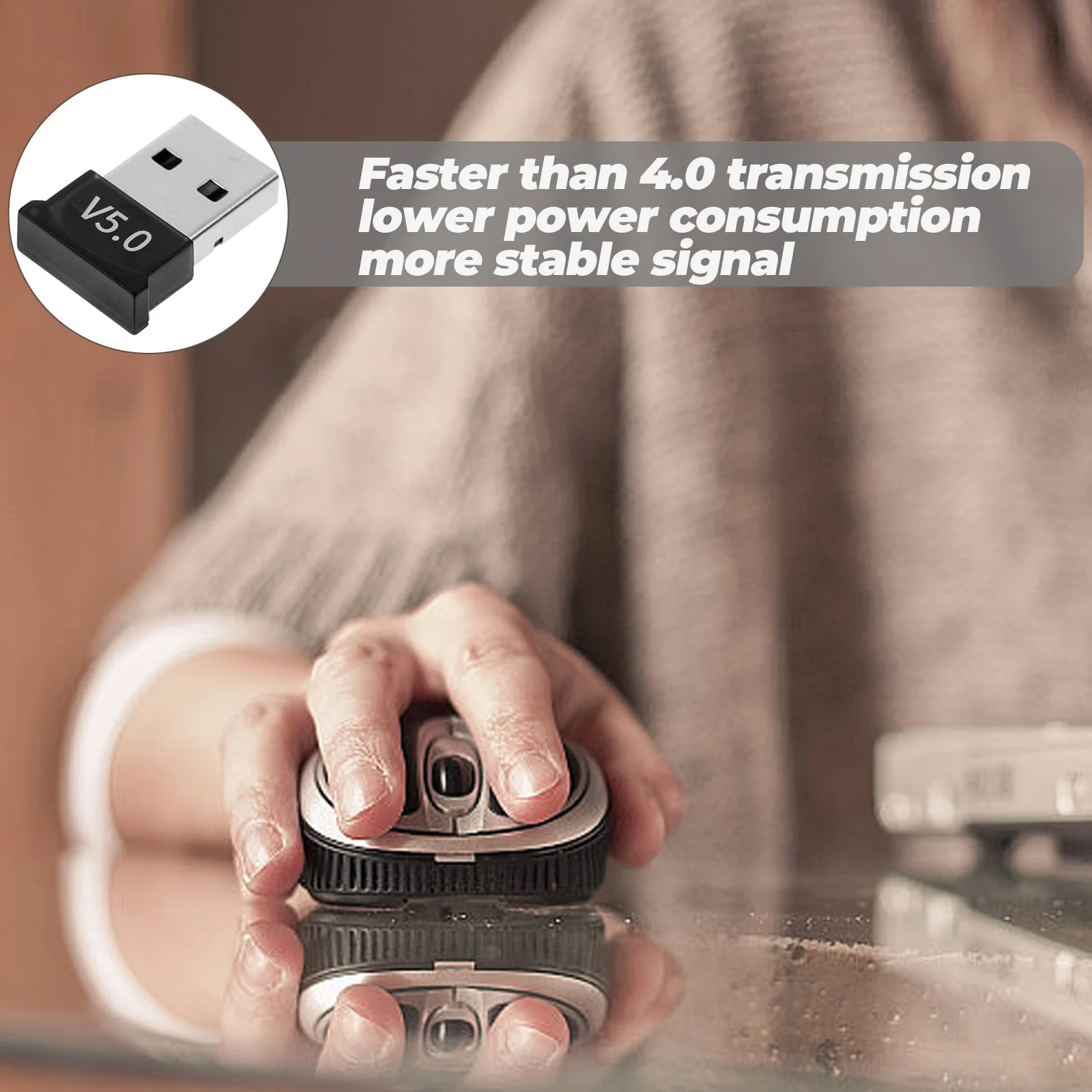 

Adapter 50 USB Wireless Transmitter Receiver for PC Laptop Mouse Keyboard Speaker Earphone Printer Gamepad Dongle