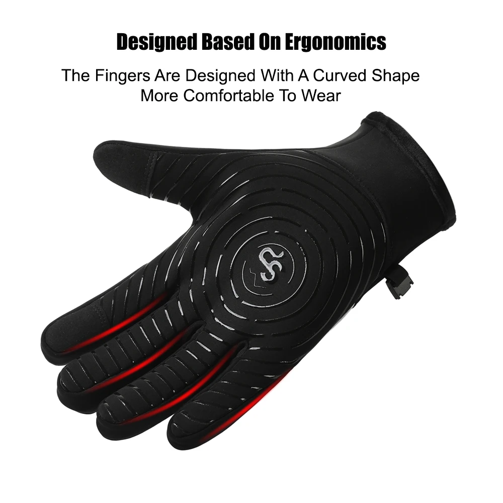 Guanti invernali unisex caldi Guanti touch screen antivento resistenti al freddo per sport all'aria aperta Corsa Ciclismo Sci