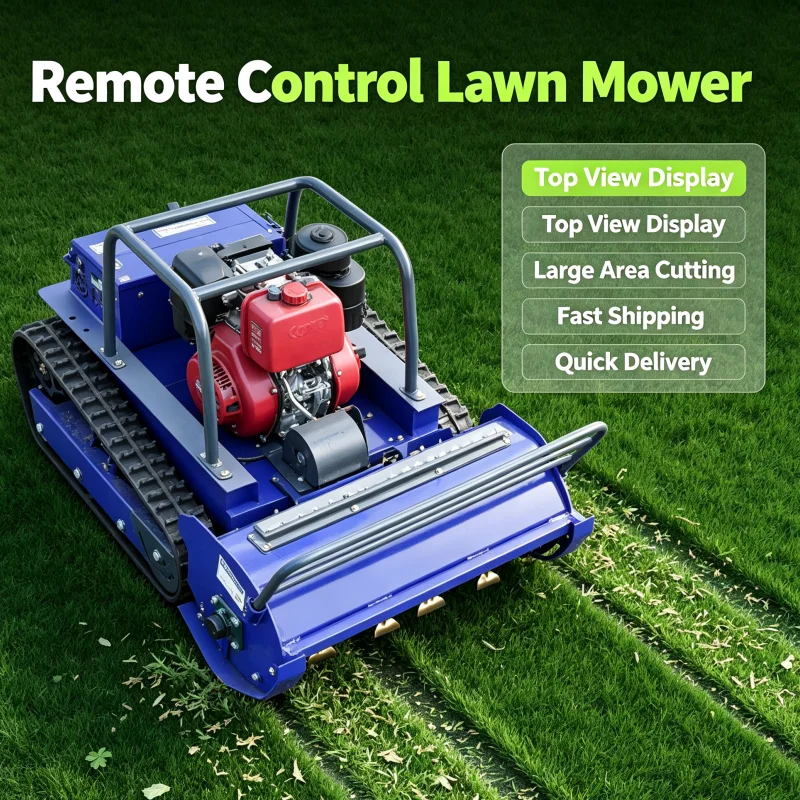 Customized Best Selling Remote Control Lawn Mower Self Propelled Lawn Mower All Terrain Hammer Blade Design For Courtyard Lawn