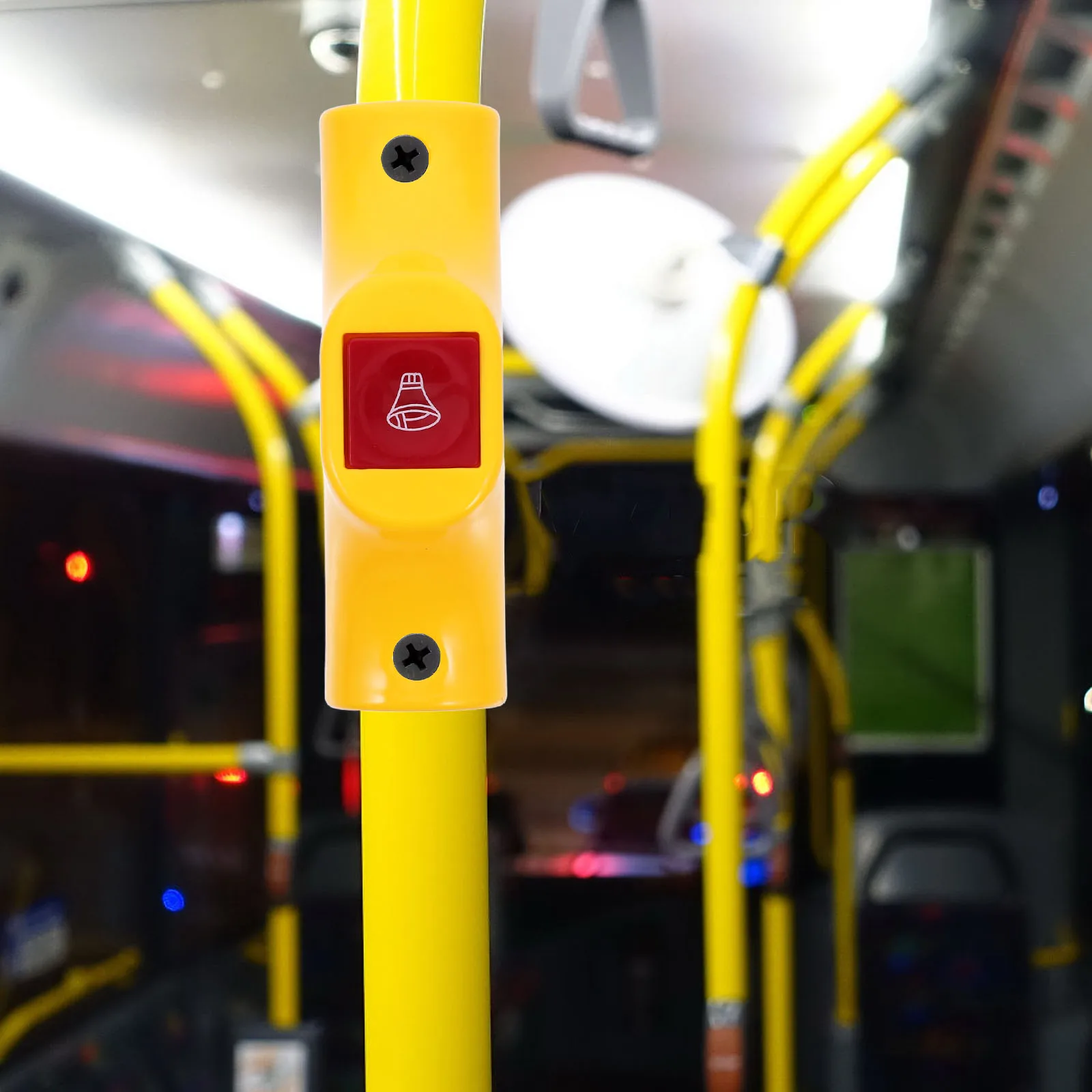 

Bus Stop Alert Button Durable Reminder System Easy Installation Exit Doorbell Handrail Round Bell Notification Device