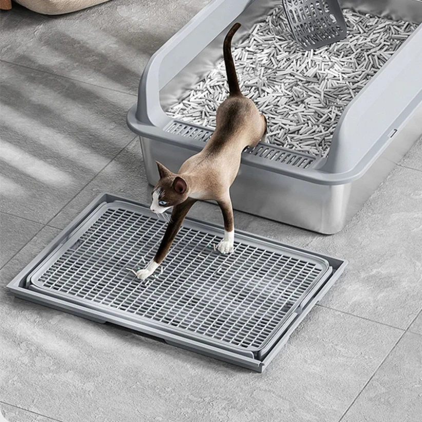 

Cat Litter Mat Double Layer Trapping Litter Box Mat Waterproof, Easy Clean Kitten Litter Catcher Box Pads For Cats Accessories