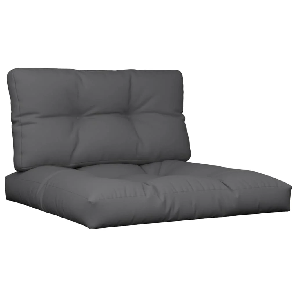 2 PCs anthracite gray fabric pallet cushions