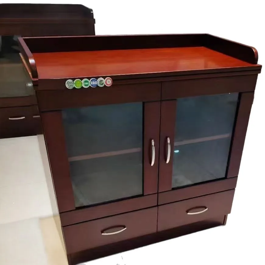 Modern opposite door office furniture paint 1.2 meters tea cabinet 0.8 dining side cabinet solid wood leather walnut paint