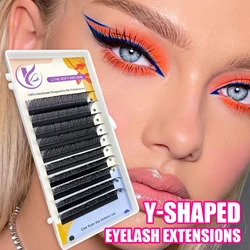 YY Lash Extensions Y Shape Volume Eyelash 3D Faux Cil Premade Fans Lash Cluster Makeup Classic Individual Eyelash Bundle CIlios