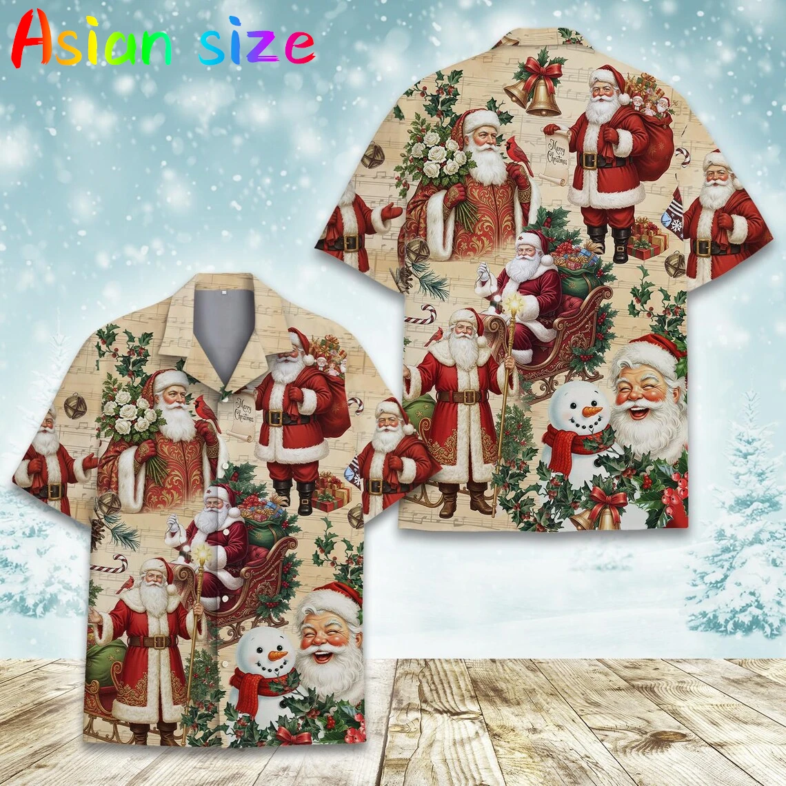 

Men's Autumn Santa Claus Pattern Casual Shirt 3D Holiday Funny Short Sleeve Womens Clothes Blouse New Hot Sale Xmas Y2k Top Tees