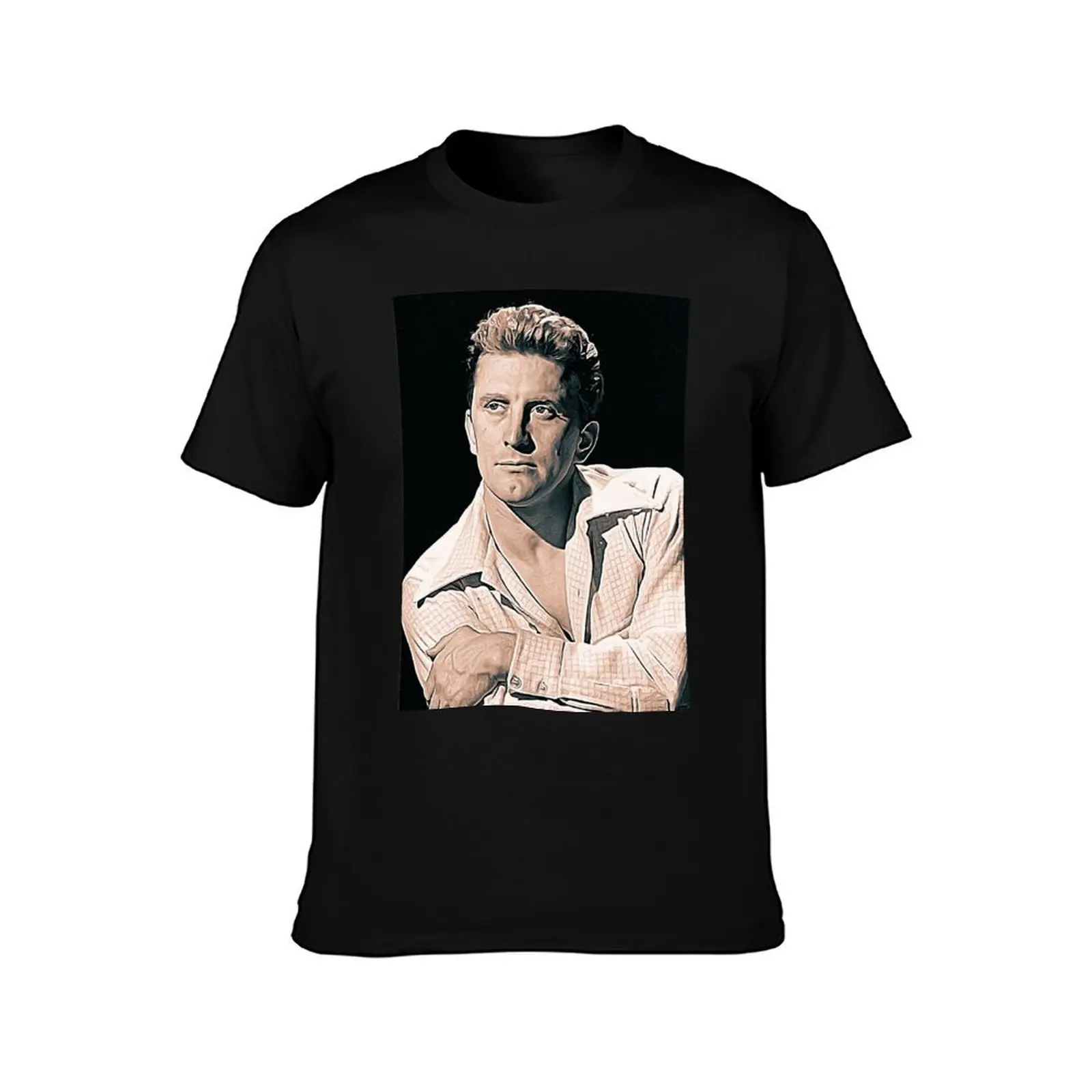 Kirk Douglas Art - vintage painting - D79 T-Shirt Stylish Print Short Sleeve Tee T-Shirt