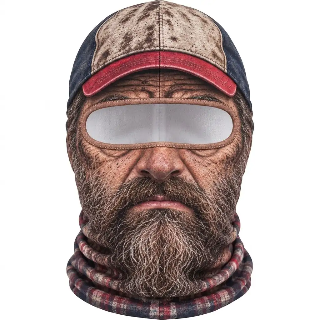 Old Man Face Balaclava Mask 3D Printed Full Face Stretch Headwear Halloween Cosplay Costume Mask Carnival Party Masquerade Prop