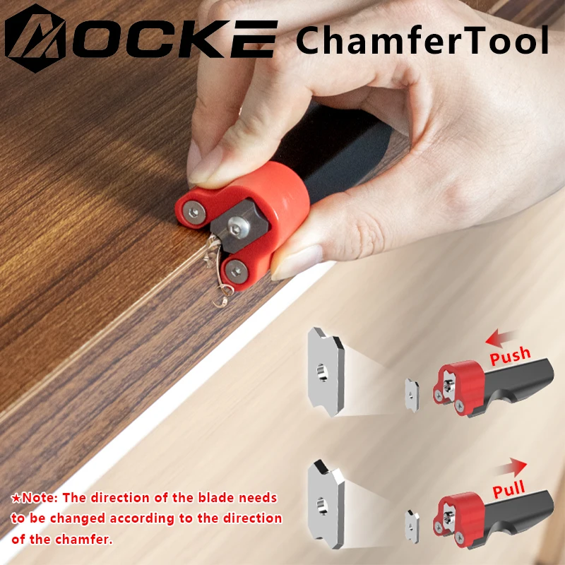 AOCKE Woodworking edge trimming knife Corner Manual Planer Blade Hand Tools wood Deburring Chamfering Fillet Scraper