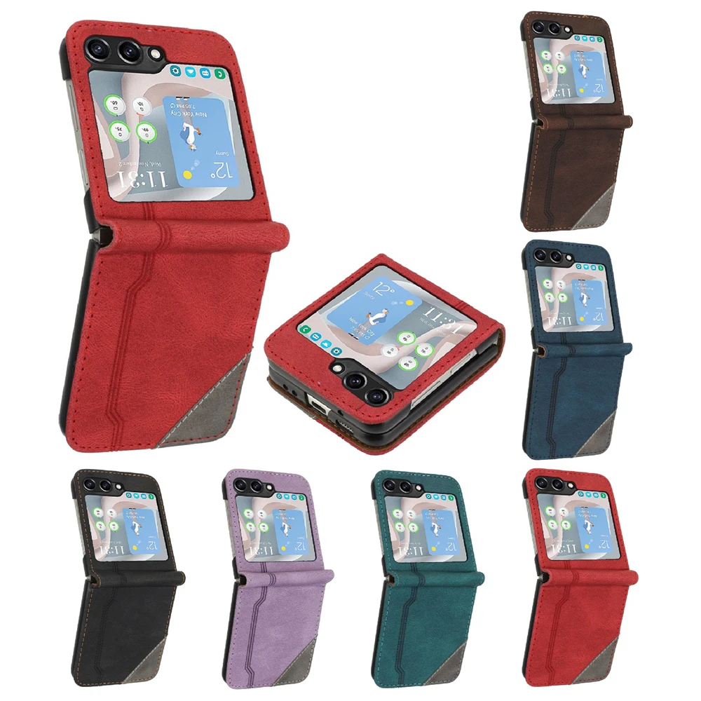 

Business Premium Flip Leather Phone Case For Samsung Galaxy Z Flip 6 5 4 3 Z Flip 6 - Phone Bag Cover Shockproof Armor 6 Colors