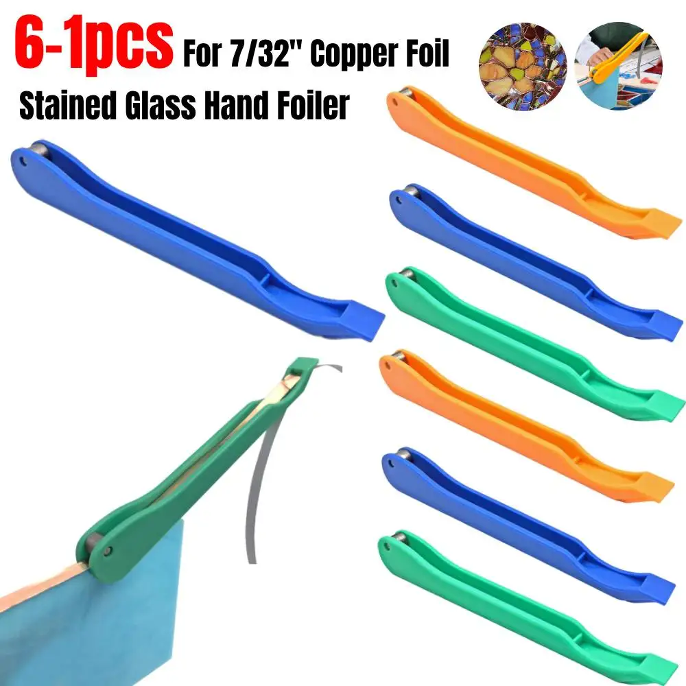 1-6PCS Neue Buntglas Hand Foiler Werkzeug Anfänger Ausrüstung Professionelle Rautglas Hand Foiler
