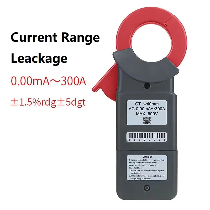 ETCR6640 AC 0.00mA-300A AC Clamp Leakage Current Meter Lithium Battery Unique CT Technology Blue-tooth Magnetic Shielding