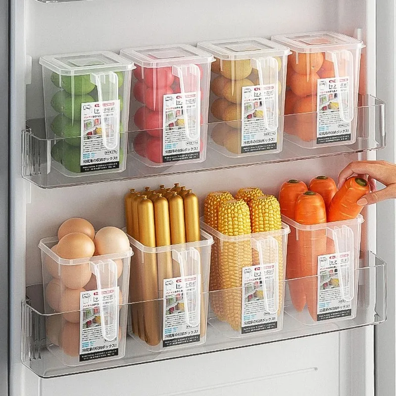 New Refrigerator Organizer Bins Fridge Side Door Food Sort Storage Box Fruit Vegetable Plastic Containers Kitchen Organizers Box