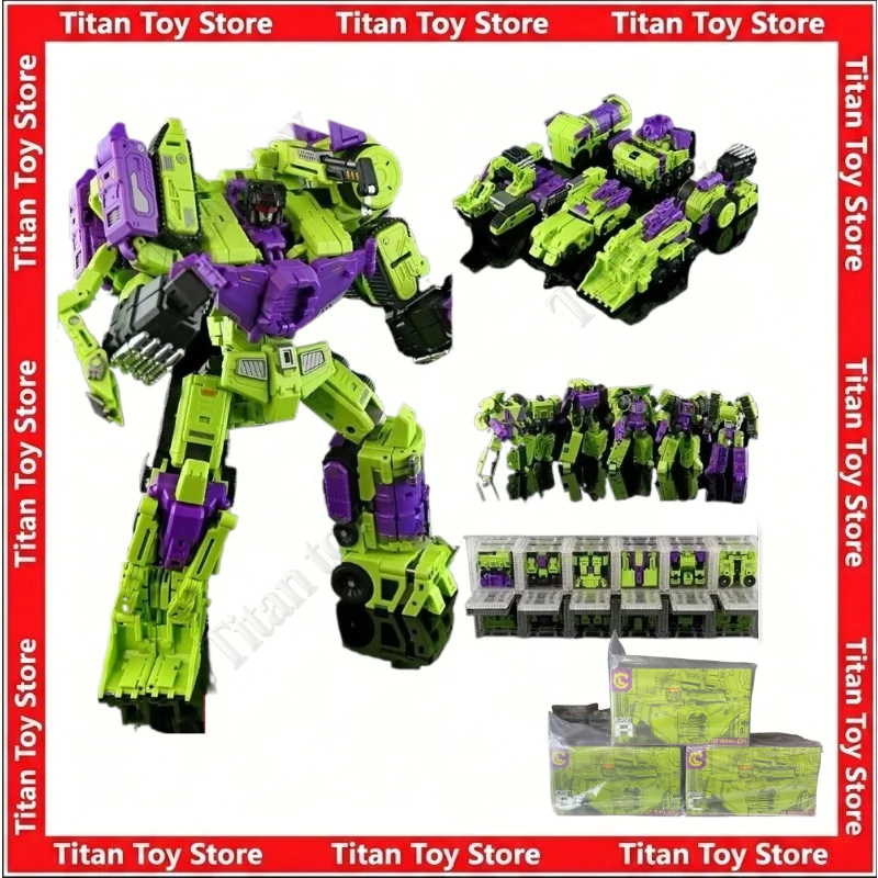 В наличии: Полный набор фигурок-трансформеров ABC MICRO COSMOS MC-02 MC02 Devastator RIKI-OH Scraper Hook Mixmaster DW (мультяшные персонажи)