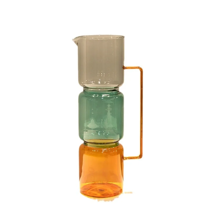 LMM European simple stained glass creative double glass transparent vase