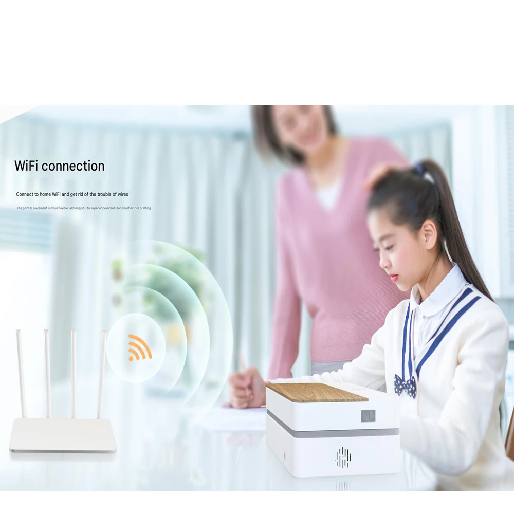 FT800 เครื่องพิมพ์มือถือความร้อน A4 AI WIFI พร้อมการพิมพ์ความเร็วสูงระยะไกล Zero ink Zero toner