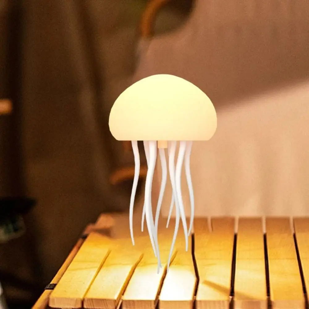 New RGB Gradient Dancing Jellyfish Night Light Cartoon LED Night Lamp Voice Control Cute Interior Decoration Kids Room