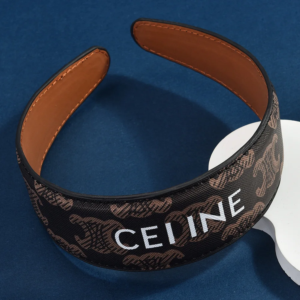 

Classic Arc de Triomphe headband, headband-style hairpin, ultra-fine leather letter silk-screen hair accessory