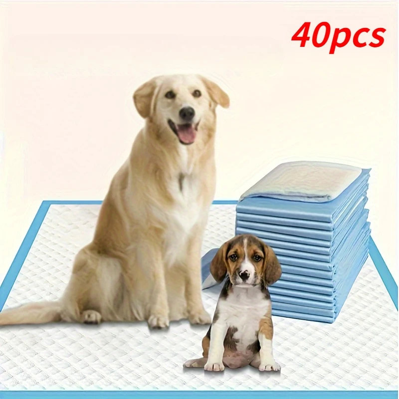 

40pcs Disposable Dog Training Pads, Super Absorbent, Leak-Proof for Puppy Crate & Housebreaking, Cat Potty Pads