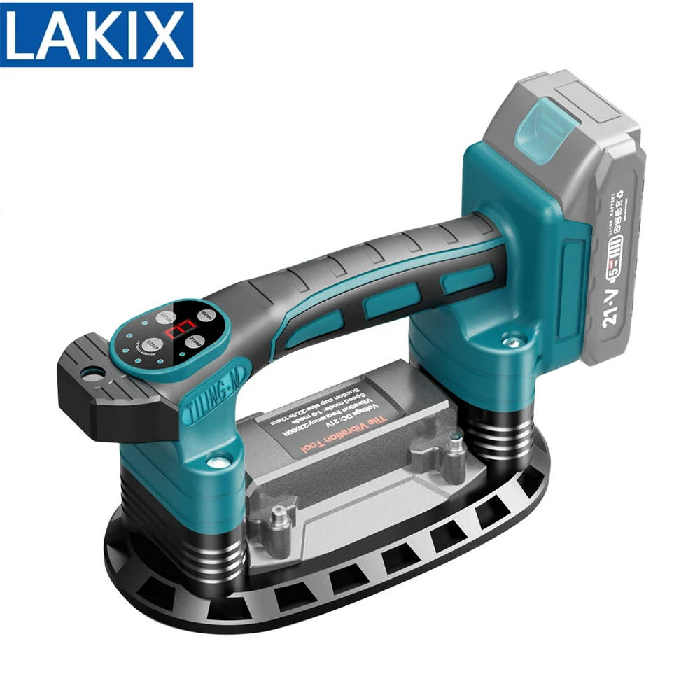 9 Speed Tile Laying Machine 400KG Tile Vibration Leveling Machine Cordless Tile Power Tool for Makita 18V Battery Pins image 6