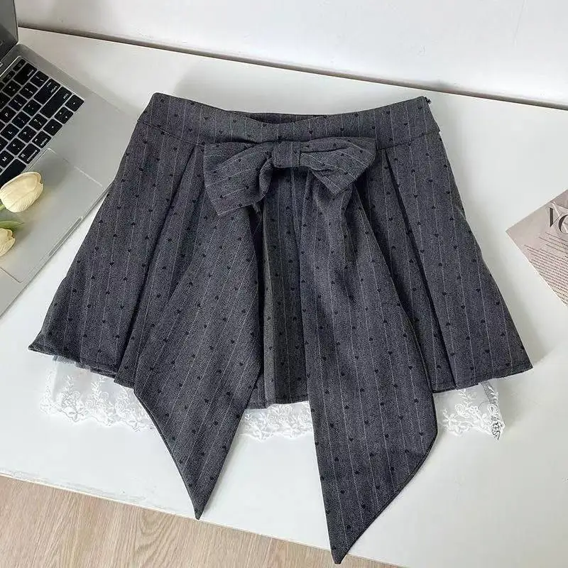 

Sweet Kawaii Spicy Girls Subculture Chic Women Party Skirts Vintage Gothic Puff Mini Skirt Y2k Patchwork Lace Design