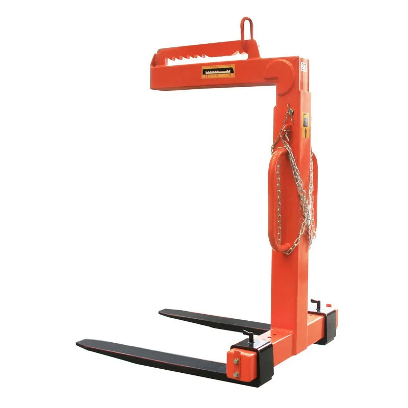 Height Adjustable Automatic Balance Lifting Fork For Forklift Attachment Pallet Transport Crane Sling Beam For Workshop Use