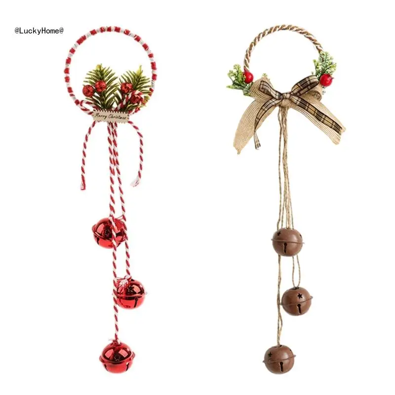 Durable Christmas Bells Ornament Stylish Christmas Bells Hanging Decoration For Tree And Door During Holidays 11UA