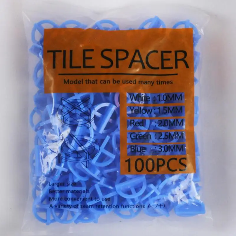 100Pcs High Quality Tile Leveling System Clips Spacers Wedges For Construction Site Floor Wall Tile Installation