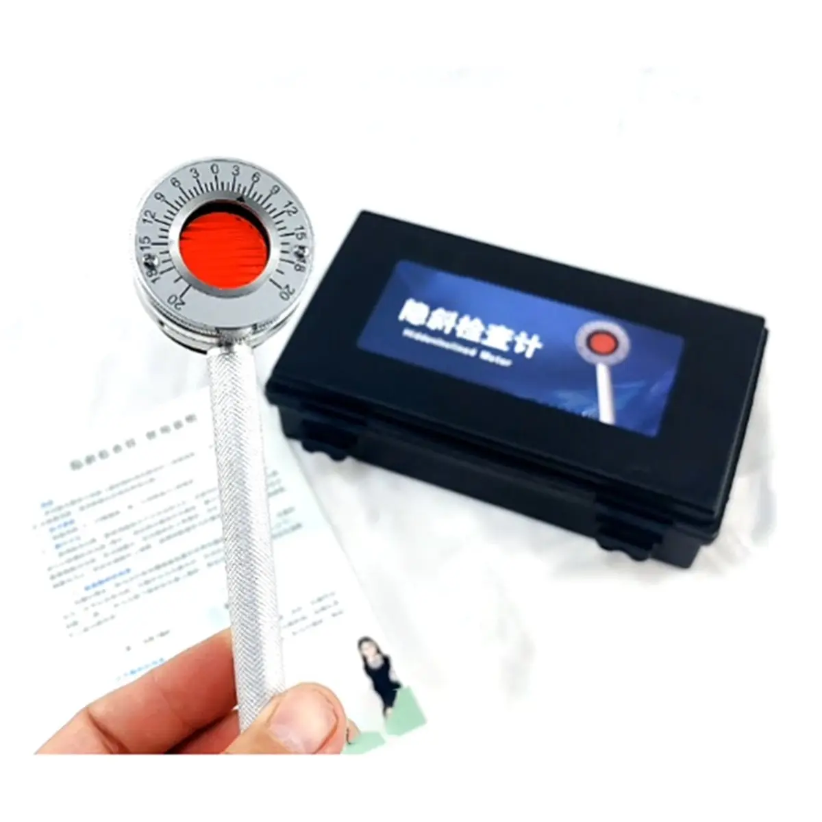 [N84R] 1 Pcs Occult Inclinometer Portable Ophthalmology Strabismus Detector for Eye Position & Rod Test, Pilot Vision Screening