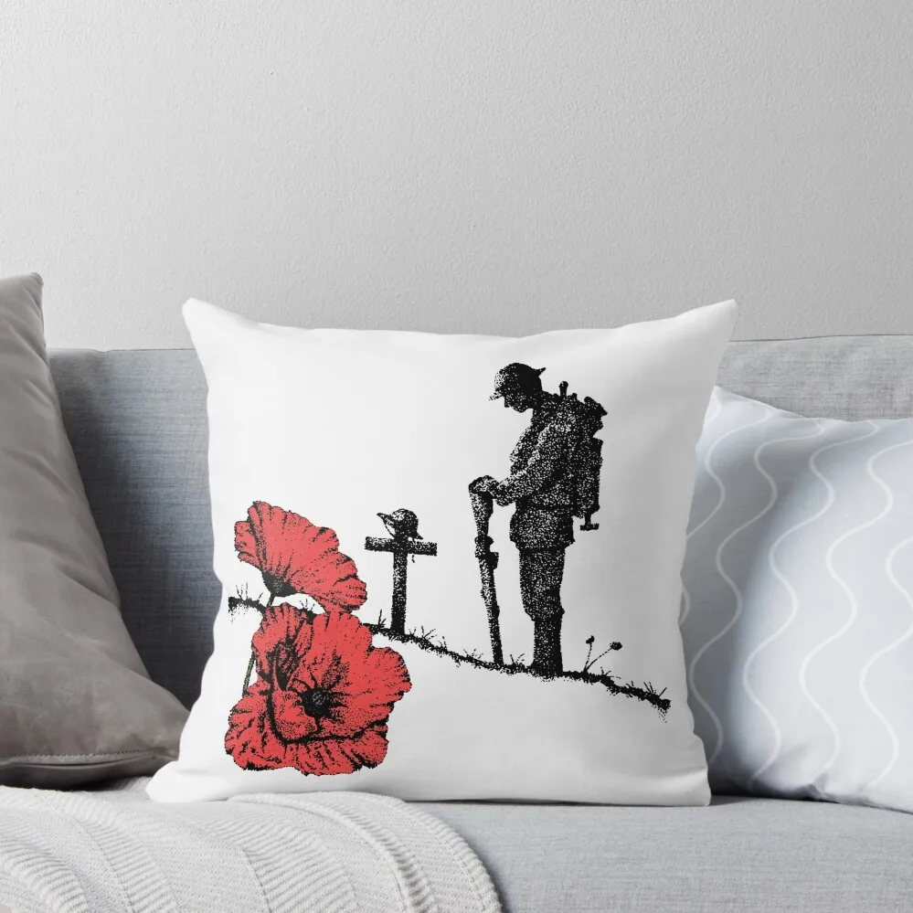 Lest We Forget, Remembrance Day (Colour) Throw Pillow christmas pillow case Ornamental Pillow Sofa Cushions Cover