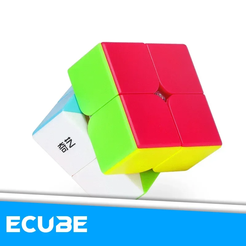 [ECube] QiYi QiDi 2x2 ProfessionalSpeed Cube ألعاب تعليمية للمبتدئين لغز المكعب السحري ملصقات ملصق ألعاب أطفال للأطفال