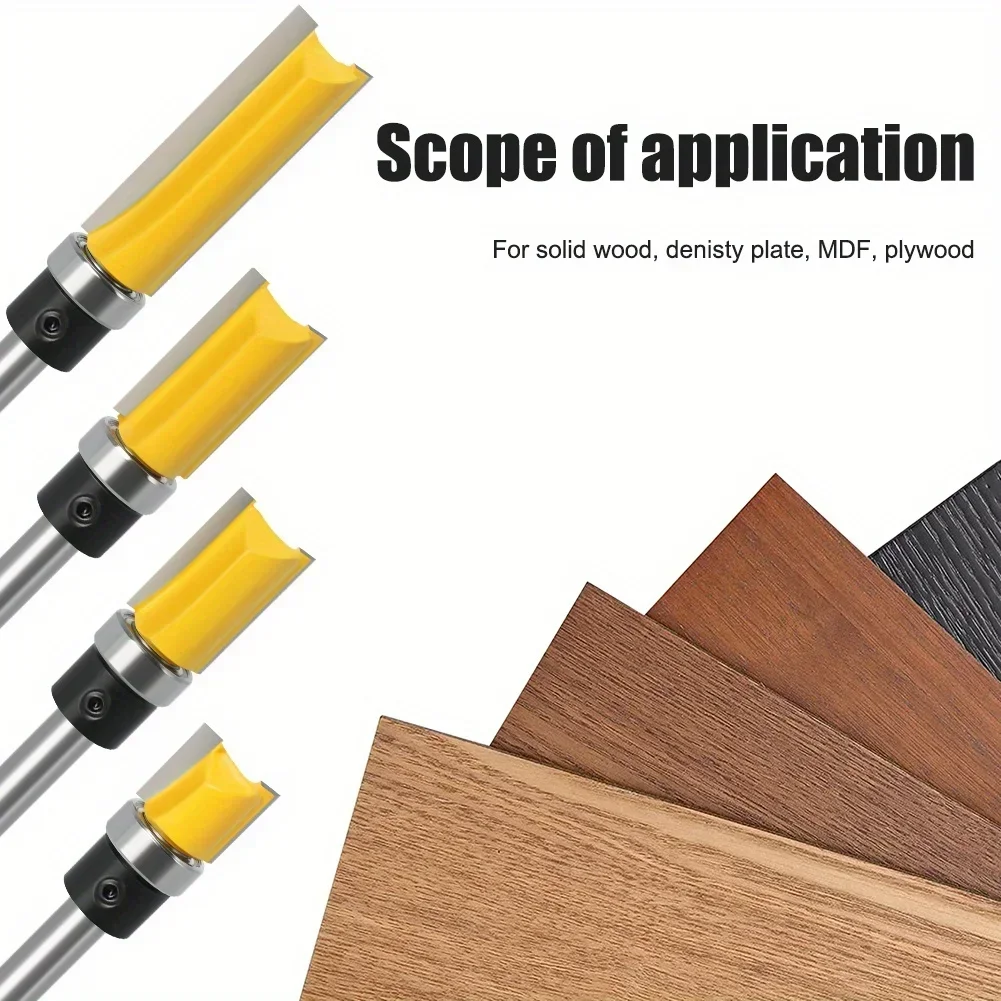 

4 шт., 6 мм, хвостовик, заподлицо, фреза для фрезы по дереву