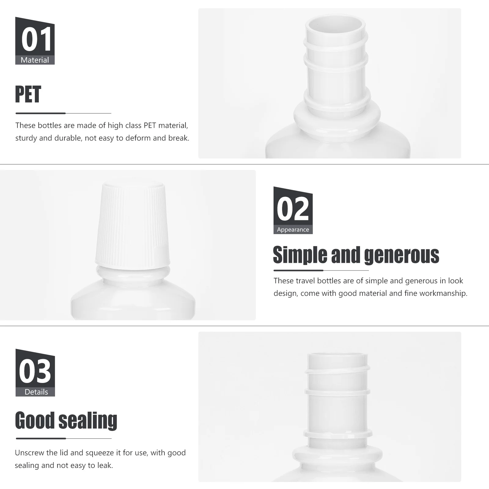 

6Pcs Empty Mouthwash Travel Bottle Sturdy Sub Container Multipurpose Liquid Dispenser Portable Oral Care Solution