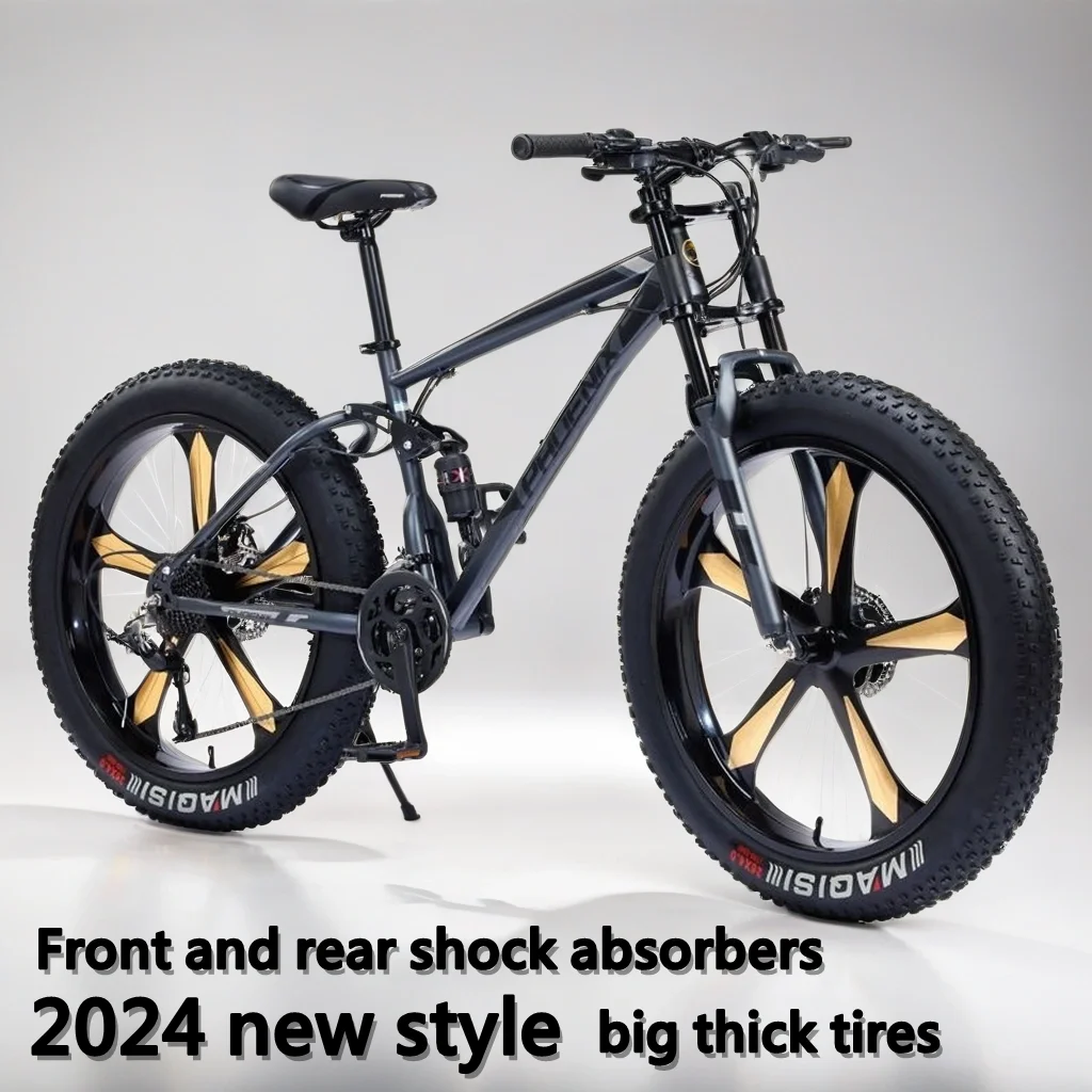 26 inch MTB 4.0 wide tire snow beach bike Full Suspension Fatbike 30 speed Cross Country Bike Big Thick Tire Downhill bicicleta