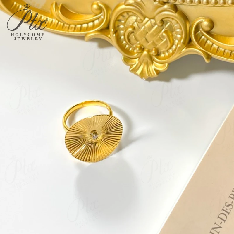 

18k Gold Diamond Ring Customize Umbrella-shaped 10k 14k Wedding Band ​jewelry for Woman Charm Luxury Party Premium Jewelry Gifts