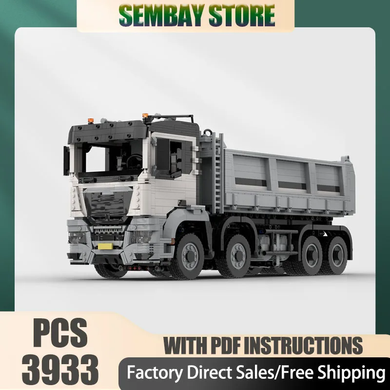 Moc قوالب بناء رجل جديد TGS 8x8 تفريغ شاحنة حضرية بيضاء وحدات نموذج التكنولوجيا كتل عيد الميلاد لتقوم بها بنفسك لعبة هدية البناء #1