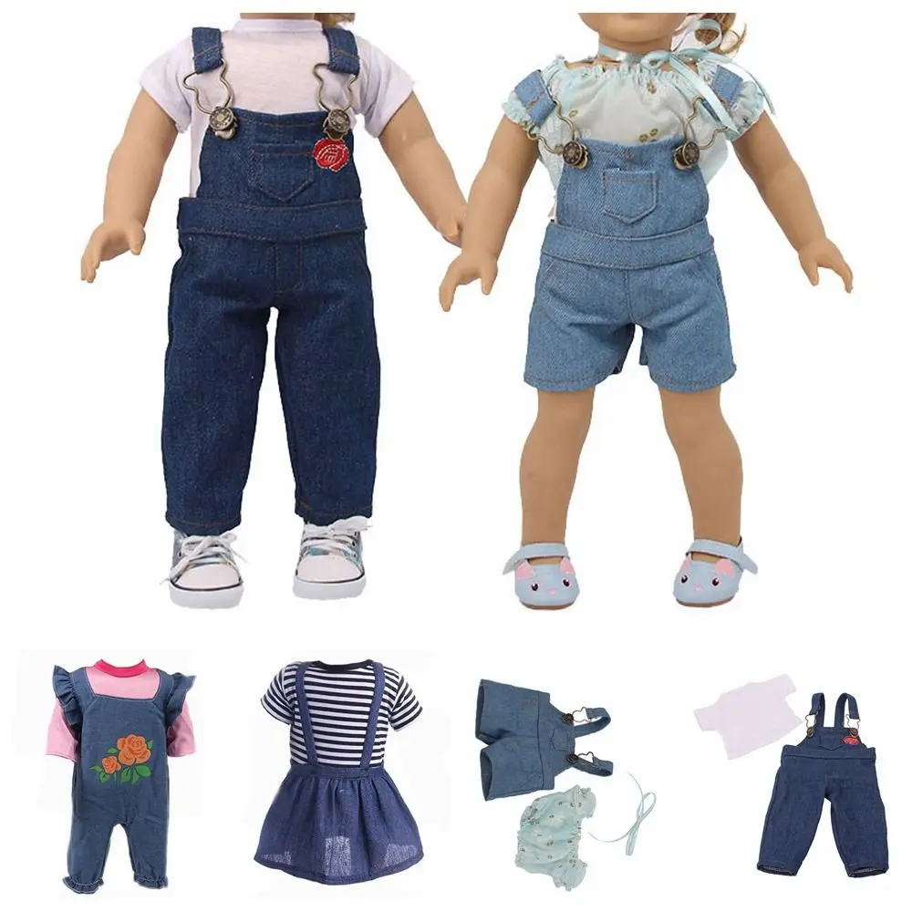 ของเล่นอุปกรณ์บ้านตุ๊กตาเล่นบ้านเสื้อยืดกางเกงชุดเดรสเสื้อผ้าตุ๊กตากางเกงกระโปรง