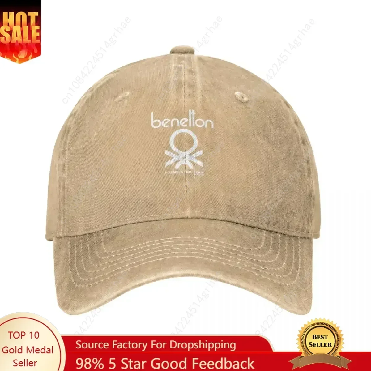 Benetton Formula Team 80s Collection Baseball Cap Streetwear Hat Adjustable Fashion Duck Tongue Hat