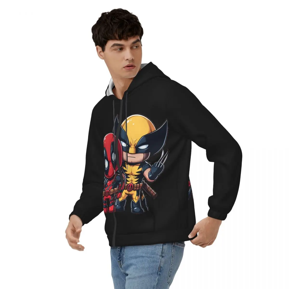 Claws & Chimichangas The Unlikely Bffs Sticker Men's Hoodie Disney Marvel Deadpool & Wolverine Film  Novelty Hoodies Clothing