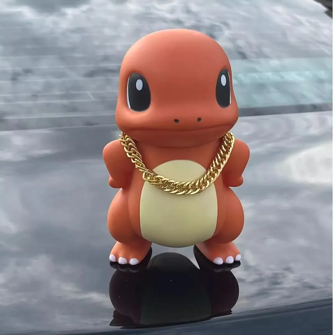 Beliebte Spielzeuge Anime Pokemon Nette Charmander Statue Figur Modell Auto Ornament Zubehör Stolz Und Niedlich Modell Liebenswerte Kinder Spielzeug