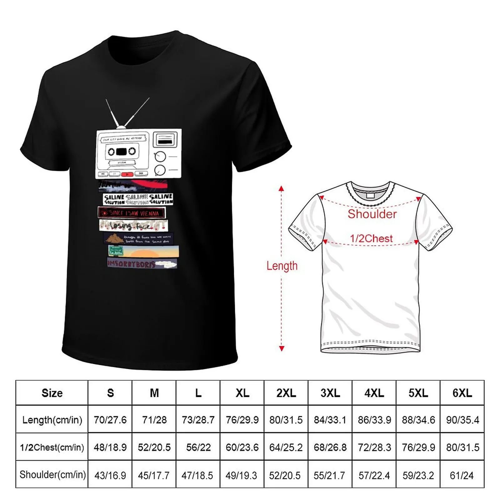 Your City Gave Me Asthma Album Mixtape T-Shirt Large Size Soft Cotton T-Shirt