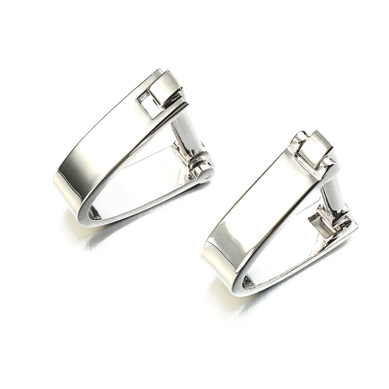 High Quality Stainless Steel Polished Cufflinks New Fashion Men\'s U-shaped Elegant Gentleman French Cufflinks Cufflinks